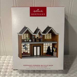 Hallmark Keepsake Bicycle Shop Ornament - Brown and White